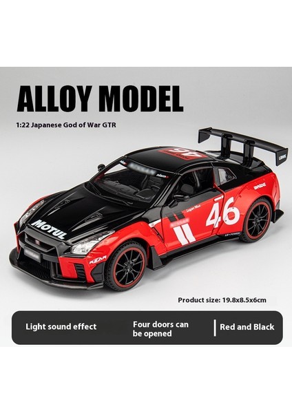 1:24 23CM Alaşım Araba Modeli Yankı Sesli ve Işıklı Açık Kapı Spor Araba Modeli Süs (Yurt Dışından)