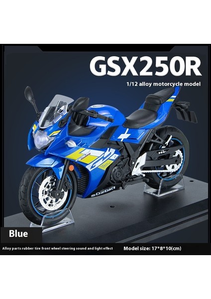 1:12 Ses ve Işık Şok Emicili Alaşım Motosiklet Modeli Motosiklet Koleksiyonu Süsleri (Yurt Dışından)