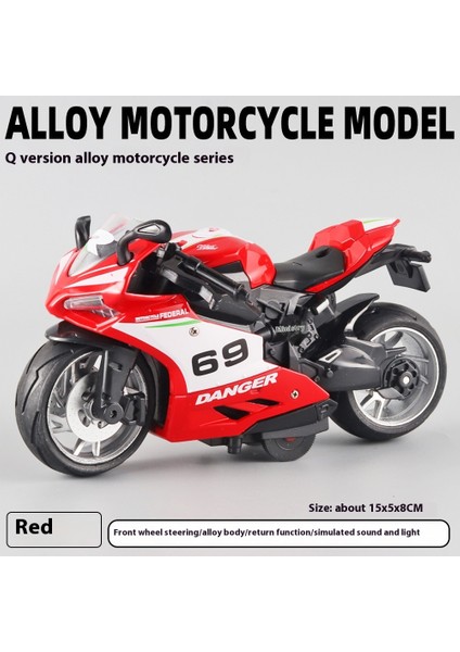 1:12 Alaşımlı Motosiklet Modeli Ses ve Işık Şok Emme Scooter Modeli Koleksiyonluk Süs (Yurt Dışından)