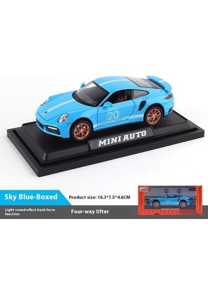 1:32 16CM Alaşım Araba Modeli Spor Araba Sedan Ses ve Işık Bumerang Kapı Açacağı Araba Modeli Koleksiyonluk Süs (Yurt Dışından)