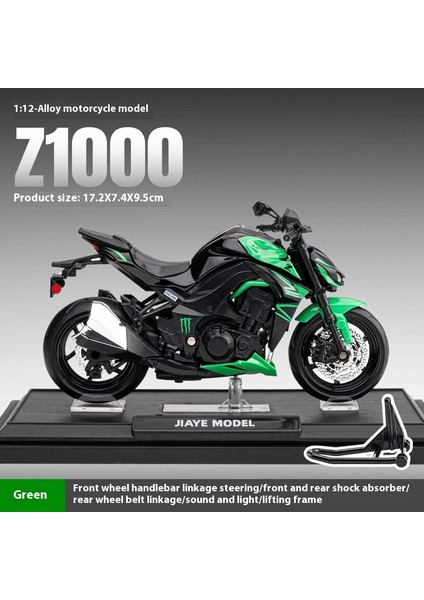 1:12 Alaşımlı Motosiklet Modeli Ses ve Işık Şok Emme Scooter Modeli Koleksiyonluk Süs (Yurt Dışından)
