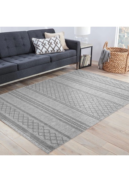 Doha Koleksiyonu Mikrofiber İplik Jüt Taban Lüks Halı