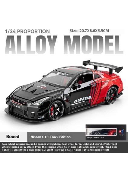 1:24 23CM Alaşım Model Araba Sürücü Kapısı Ses ve Işık Bumerang Araba Koleksiyon Süsleri (Yurt Dışından)