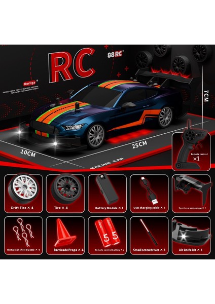 2.4g Rc 4WD Elektrikli Oyuncaklar Profesyonel Rc Yarış Yüksek Hızlı Drift Buggy (Yurt Dışından)