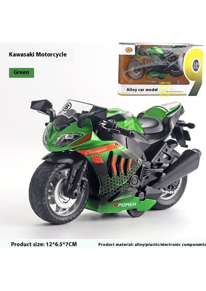 1:12 Alaşımlı Motosiklet Modeli Ses ve Işık Şok Emme Scooter Modeli Koleksiyonluk Süs (Yurt Dışından)