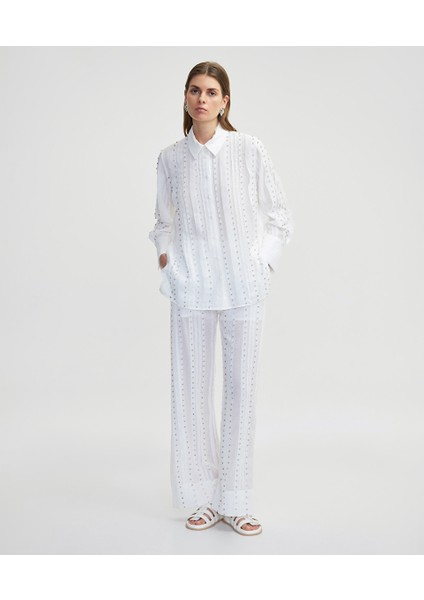 Strass Taş Baskılı Pantolon IS1250003227096
