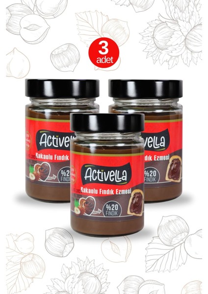 Kakaolu Fındık Ezmesi 330GR %20 Fındıklı X3