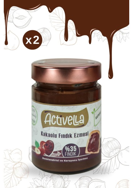 Kakaolu Fındık Ezmesi 330GR %35 Fındıklı X2