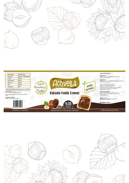 Kakaolu Fındık Ezmesi 330GR %35 Fındıklı X2