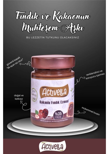 Kakaolu Fındık Ezmesi 330GR %35 Fındıklı X3