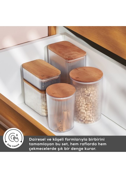 Massimo Şeffaf Kavanoz/saklama Kabı 500 ml