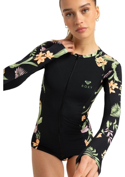 Ls Zip Lycra Kadın Siyah Lycra