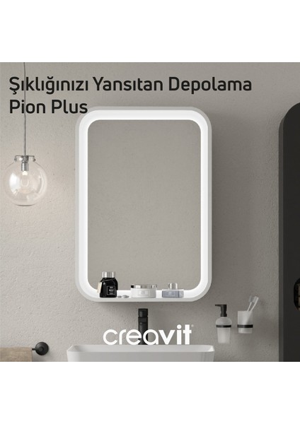 Pion Plus Ayna 60 cm Beyaz