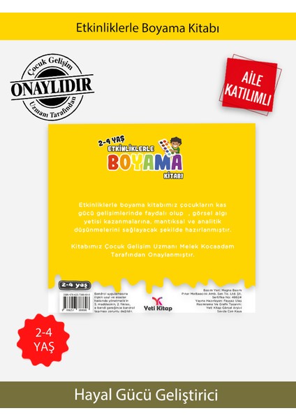 2-4 Yaş Etkinliklerle Boyama Kitabı 2 - Feyyaz Ulaş indirimleri