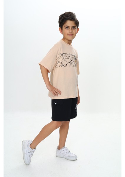 Erkek Çocuk Smile Yazı Baskılı Şortlu Takım fiyatları