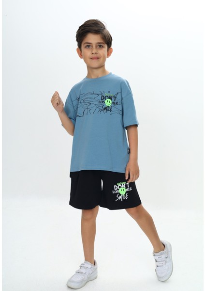 Erkek Çocuk Smile Yazı Baskılı Şortlu Takım fiyatları