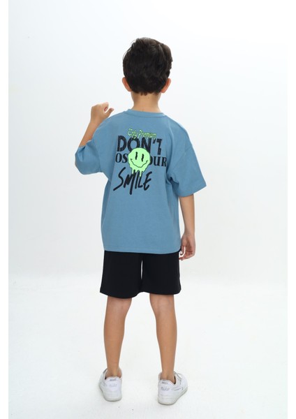 Erkek Çocuk Smile Yazı Baskılı Şortlu Takım fırsatları