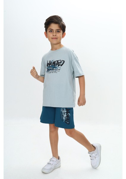 Erkek Çocuk Unlimited Yazı Baskılı Şortlu Takım fiyatları