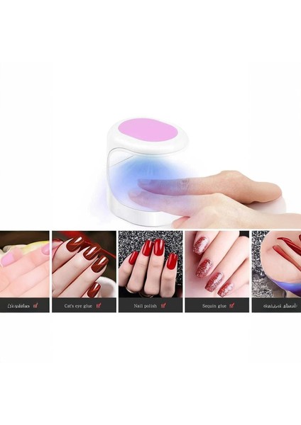 Uv-Led Mini Taşınabilir Kalıcı Oje-Jel Tırnak Kurutucu -Çantada Taşınabilir Oje Kurutucu