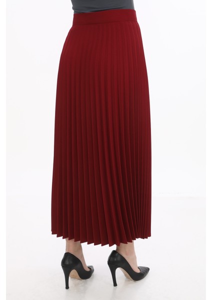 Kadın Plisoley Etek 781 Bordo fiyatları