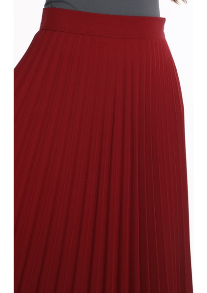 Kadın Plisoley Etek 781 Bordo fırsatları
