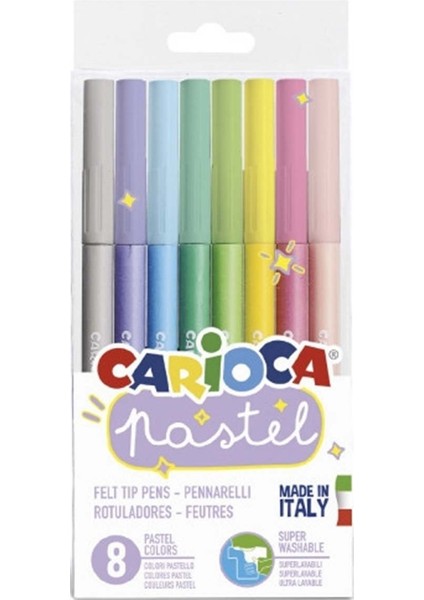 Carioca Pastel Süper Yıkanabilir Keçeli Boya Kalemi 8'li fırsatları