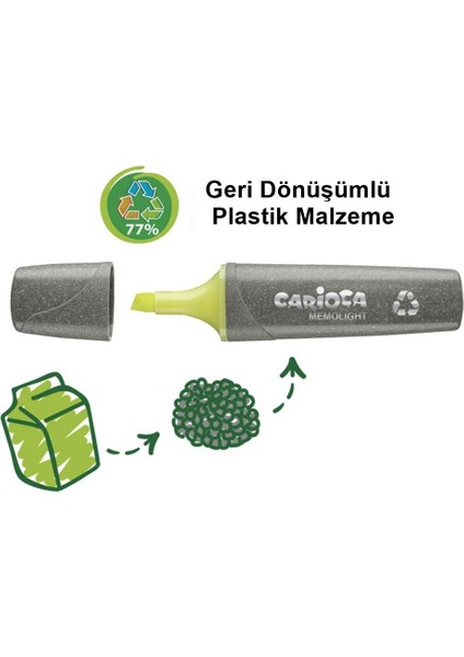 Carioca Eco Family Fosforlu Marker 4'lü modelleri
