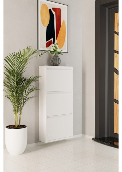 3 Kapaklı Metal Ayakkabılık Beyaz fiyatları