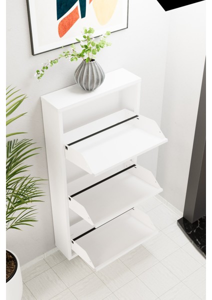 3 Kapaklı Metal Ayakkabılık Beyaz fırsatları