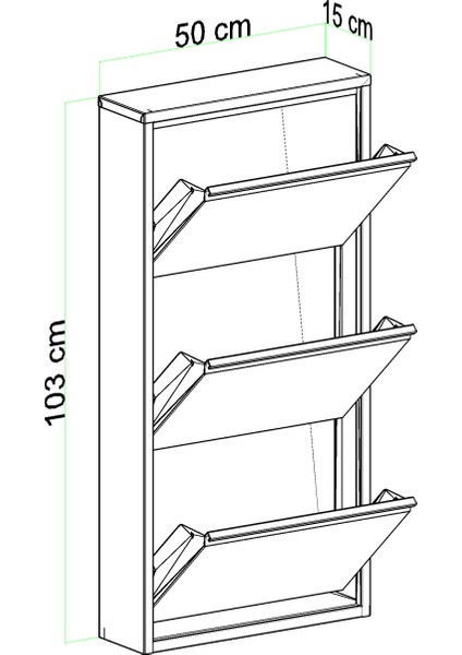 3 Kapaklı Metal Ayakkabılık Beyaz indirimleri
