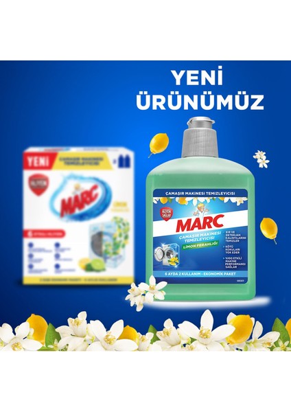 Çamaşır Mak.Temizleyicisi Limon 2X500ML