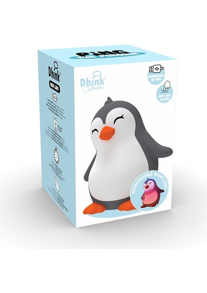Silikon Şarjlı Gece Lambası Penguen