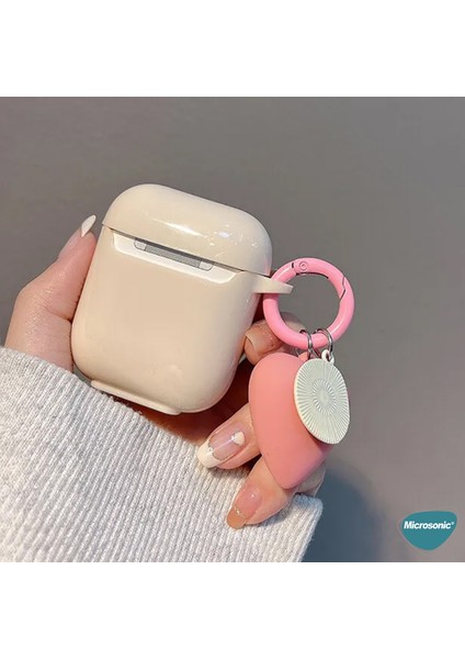 Xiaomi Redmi Buds 3 Kılıf Süslü Kalp Desenli Pembe