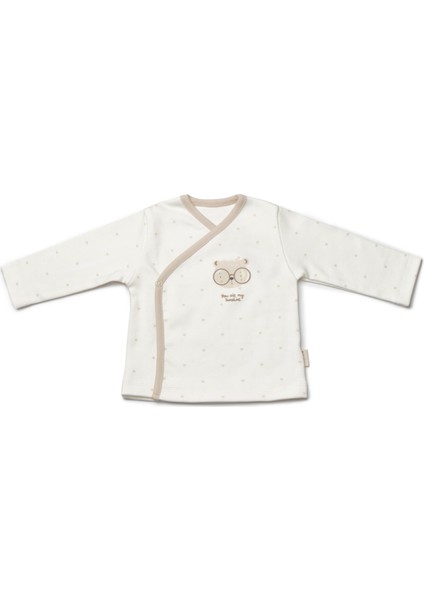 Unisex Bebek %100 Pamuk 5'li Bej “you Are My Sunshine” Hastane Çıkışı Seti - Ayıcık Baskılı