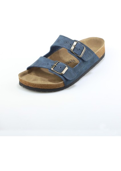Angel Unisex Ortopedik Tabanlı Terlik Çift Bantlı Tokalı Günlük Rahat Ev & Dışarı Terliği
