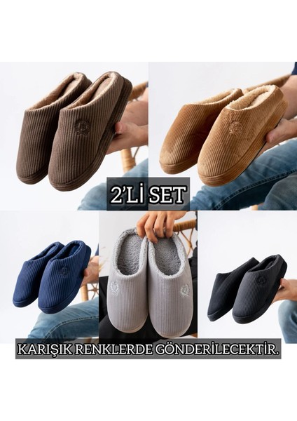 2' Li Paket Önü Kapalı Terlik Ev Terliği Çeyiz Bohça Seti