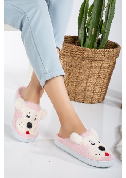 Köpekli Peluş Kaydırmaz Taban Ev Terliği fiyatları