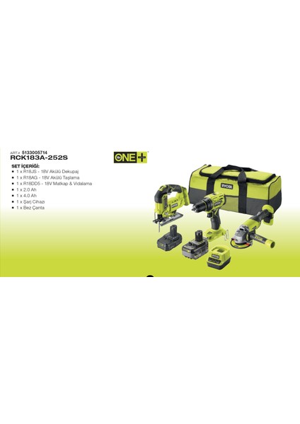 RCK183A-252S Akülü 3 Parça Combo Çok Amaçlı Set (5133005714)