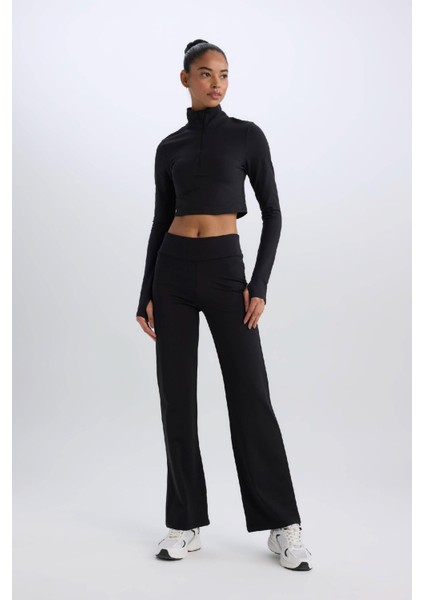 Fit Jogger Eşofman Altı Geniş Bol Paça Basic Düz Skuba Dalgıç Kumaş A0566AX24AU
