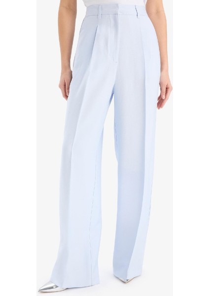Afra x Defacto Wide Leg Tensel Kumaş Pantolon Cepli Yüksek Bel Geniş Paça A1138AX25SP
