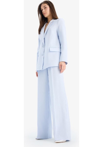 Afra x Defacto Wide Leg Tensel Kumaş Pantolon Cepli Yüksek Bel Geniş Paça A1138AX25SP