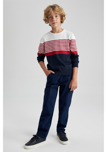 Erkek Çocuk Kargo Fit Standart Paça Twill Pantolon A4936A823WN