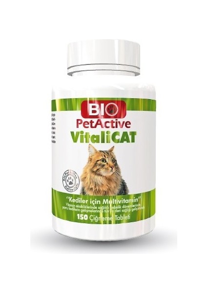 PetActive Vitalicat Kedi Multivitamin 150 Tablet