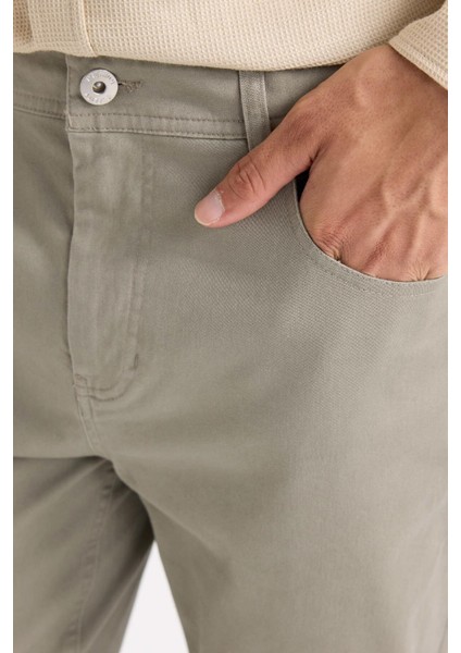 Yazlık Gabardin Chino Kanvas Pantolon Slim Fit Dar Kesim Dar Paça Cepli B2089AX25SP