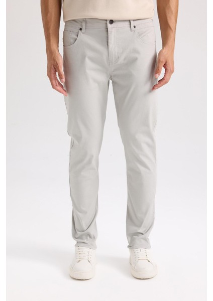 Yazlık Gabardin Chino Kanvas Pantolon Slim Fit Dar Kesim Dar Paça Cepli B2089AX25SP