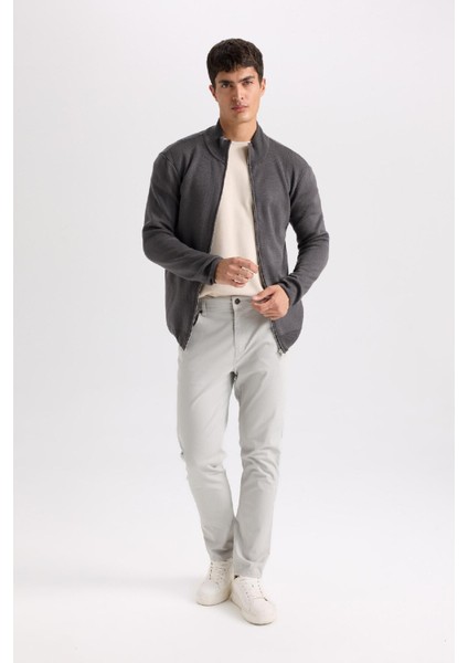 Yazlık Gabardin Chino Kanvas Pantolon Slim Fit Dar Kesim Dar Paça Cepli B2089AX25SP