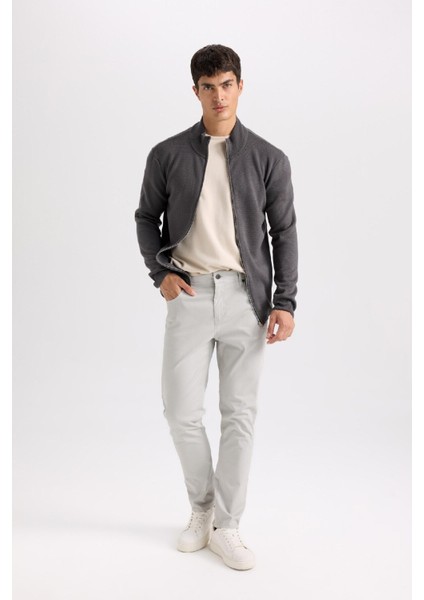 Yazlık Gabardin Chino Kanvas Pantolon Slim Fit Dar Kesim Dar Paça Cepli B2089AX25SP