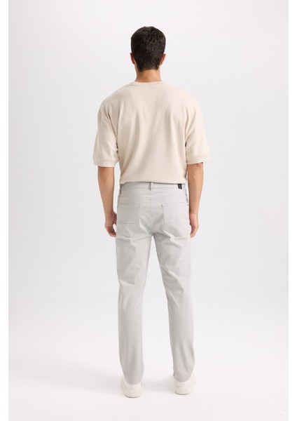 Yazlık Gabardin Chino Kanvas Pantolon Slim Fit Dar Kesim Dar Paça Cepli B2089AX25SP
