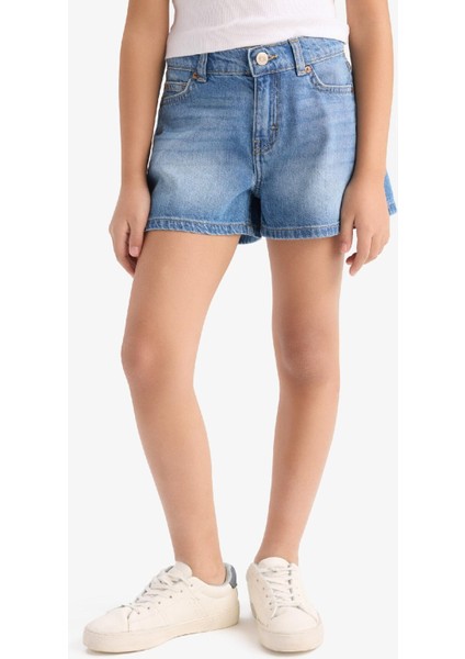 Kız Çocuk Jean Şort B5037A825SM