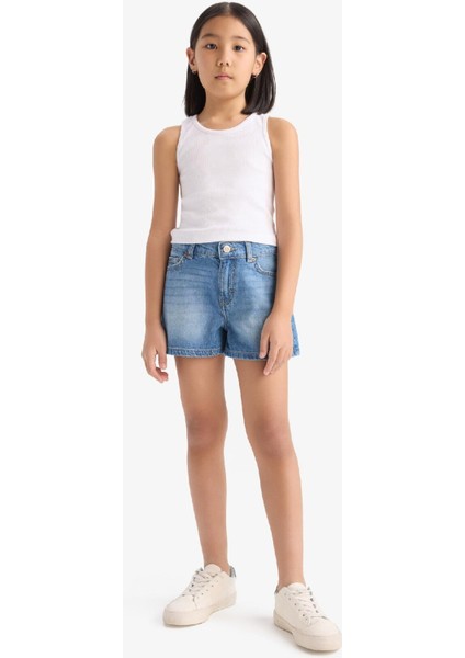 Kız Çocuk Jean Şort B5037A825SM